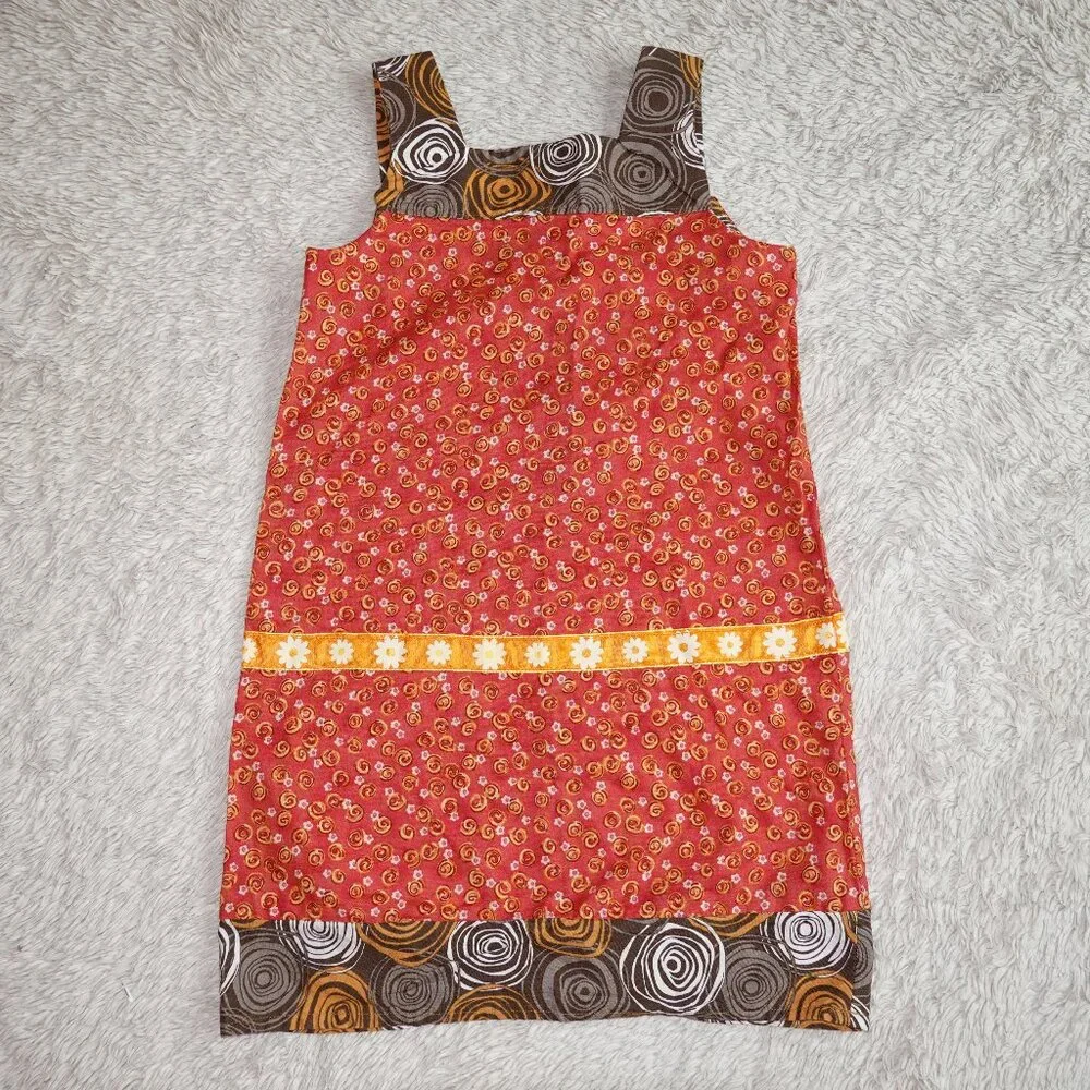 Girls Orange, Yellow, and Brown Fall Autumn Dress